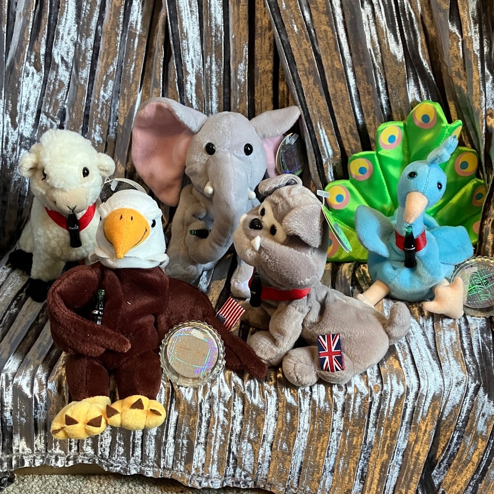 Coca-Cola International Bean Bag Animals - Lot of 5